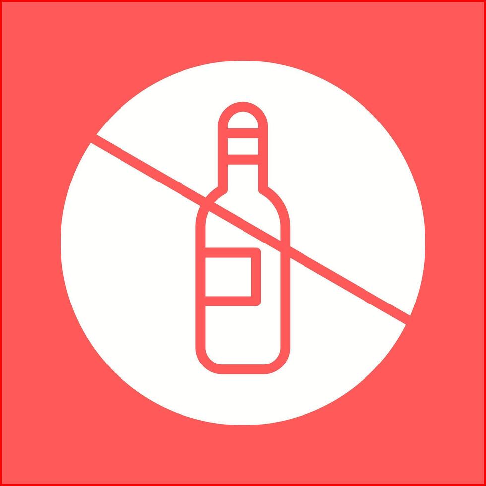 No Drinking Vector Icon