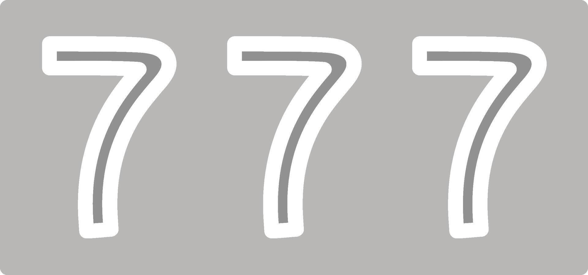 Triple Sevens Vector Icon