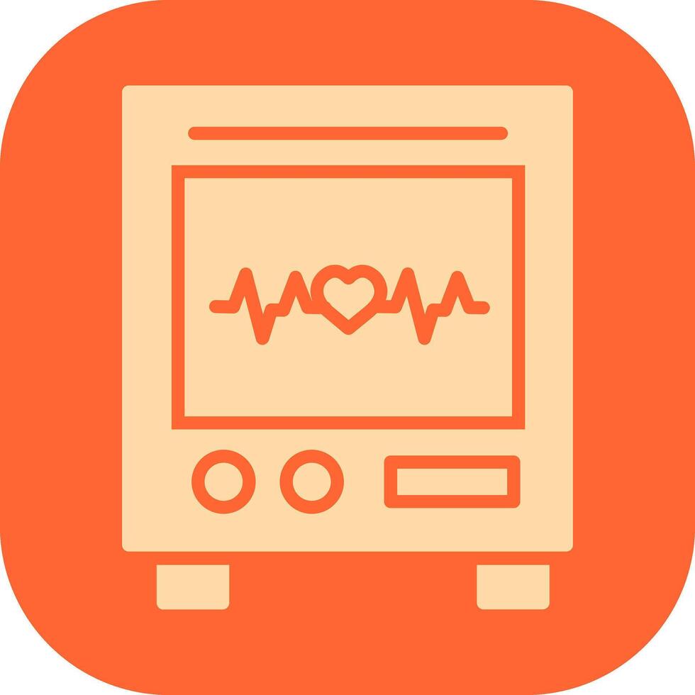 Heart Rate Machine Vector Icon