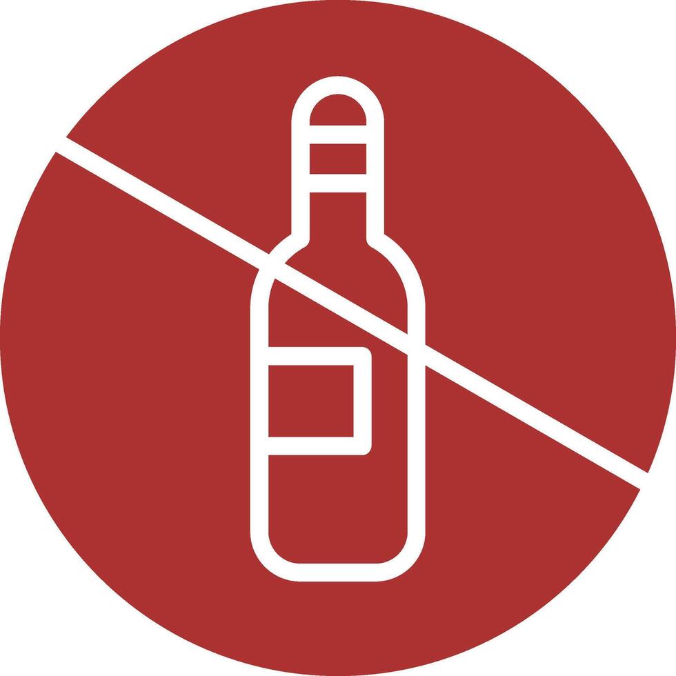 No Drinking Vector Icon