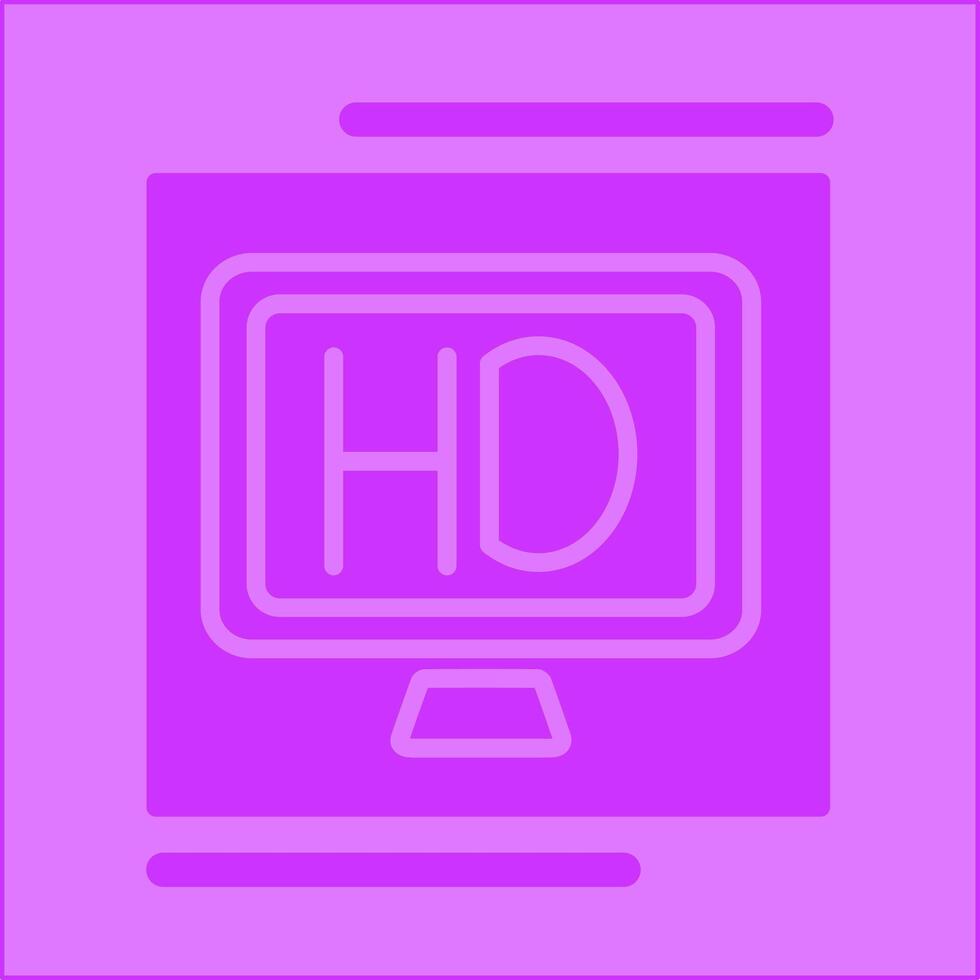 hd calidad vector icono