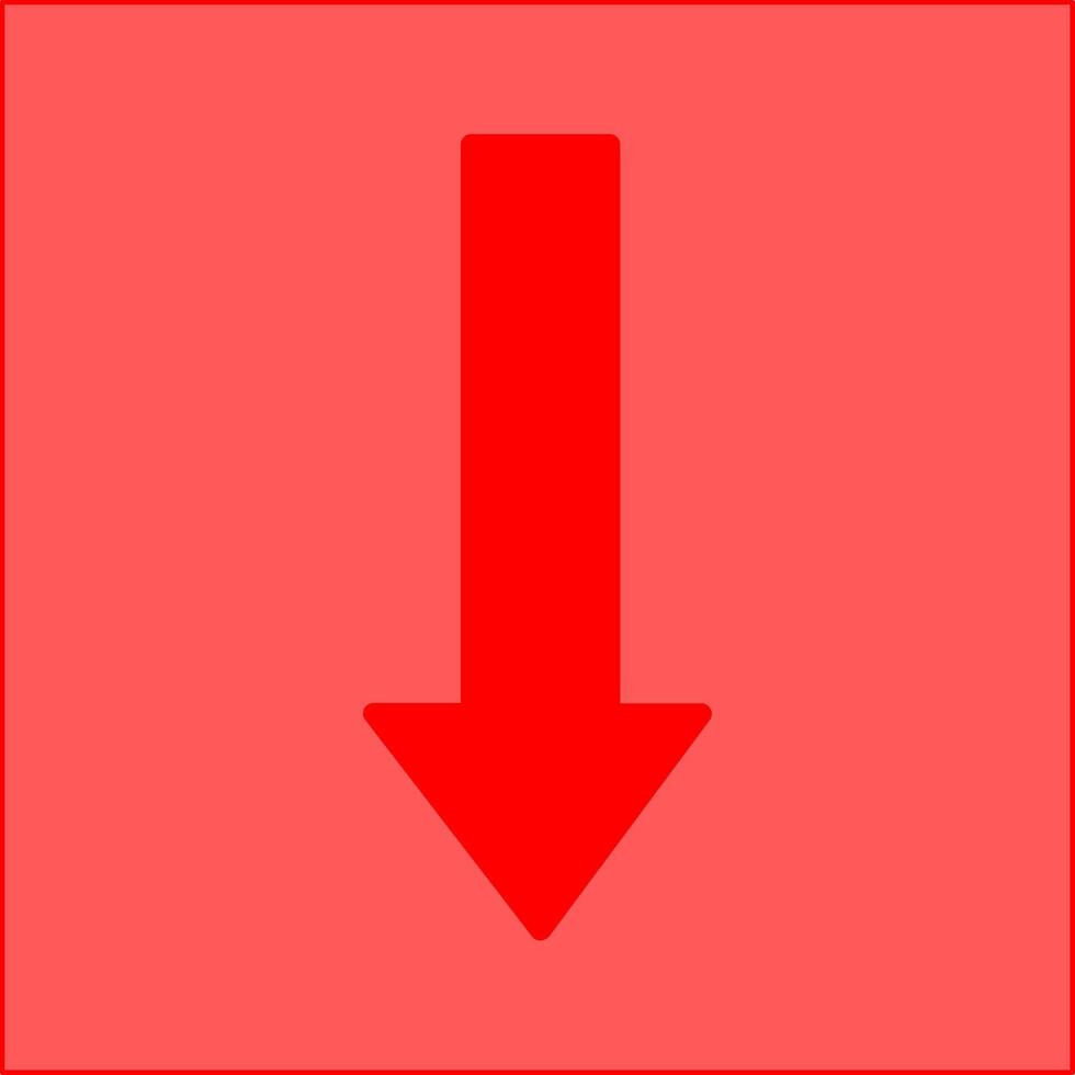 flecha abajo vector icono