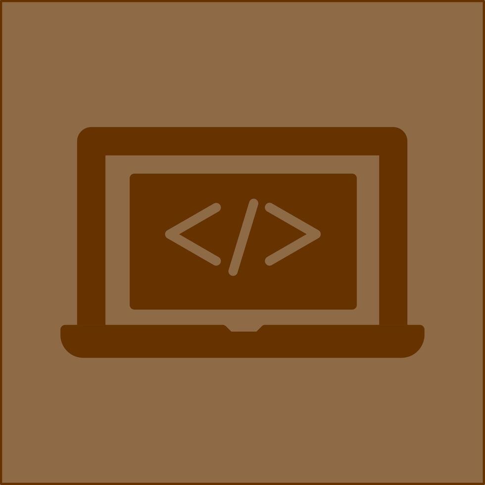 Coding Computer Vector Icon