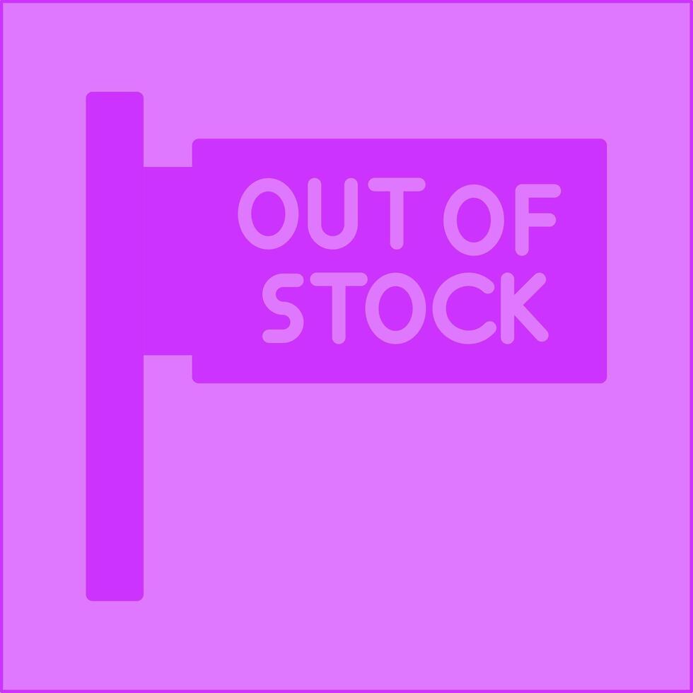 fuera de stock vector icono