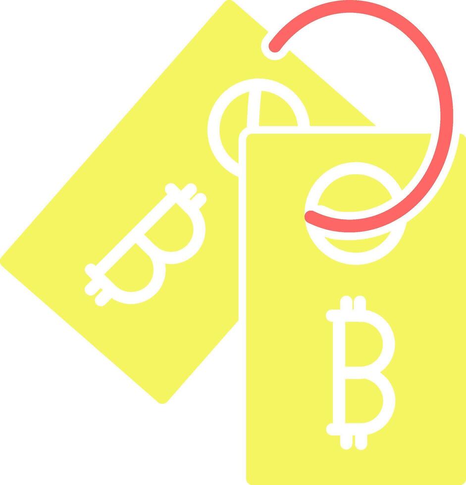 icono de vector de etiqueta de etiqueta de bitcoin