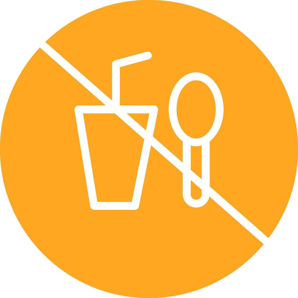 No Food or Drinks Vector Icon