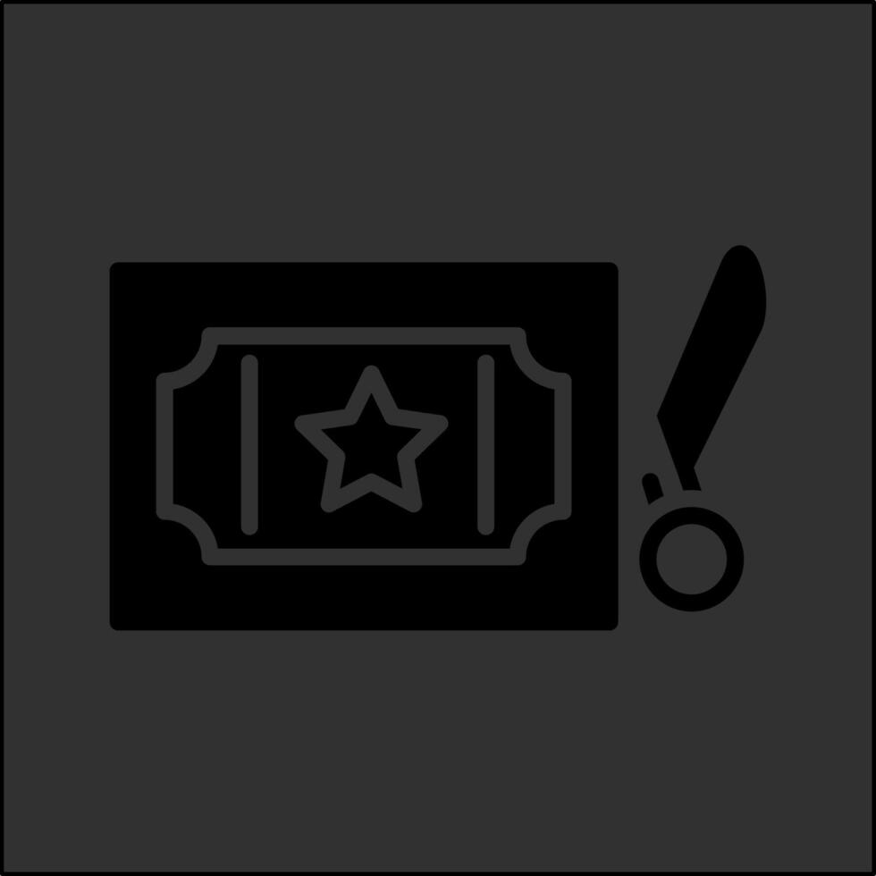 Scissor Ticket Vector Icon