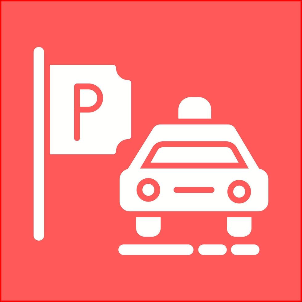 Taxi Stand Vector Icon