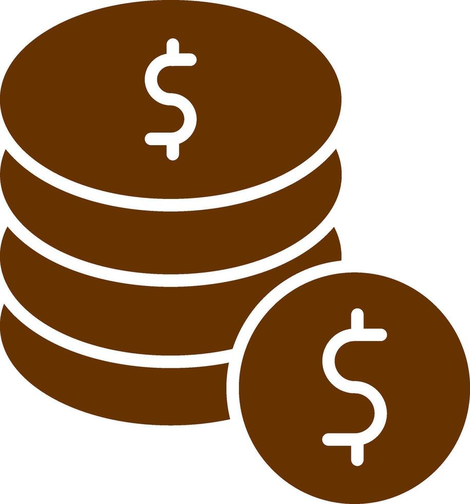 Dollar Coins Vector Icon