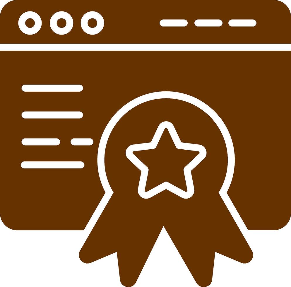 Web Award Vector Icon