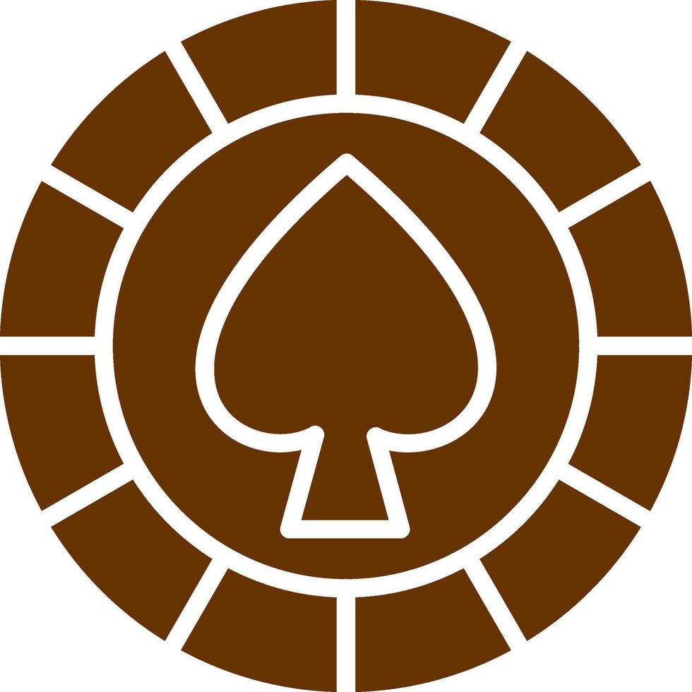 Spade Chip Vector Icon