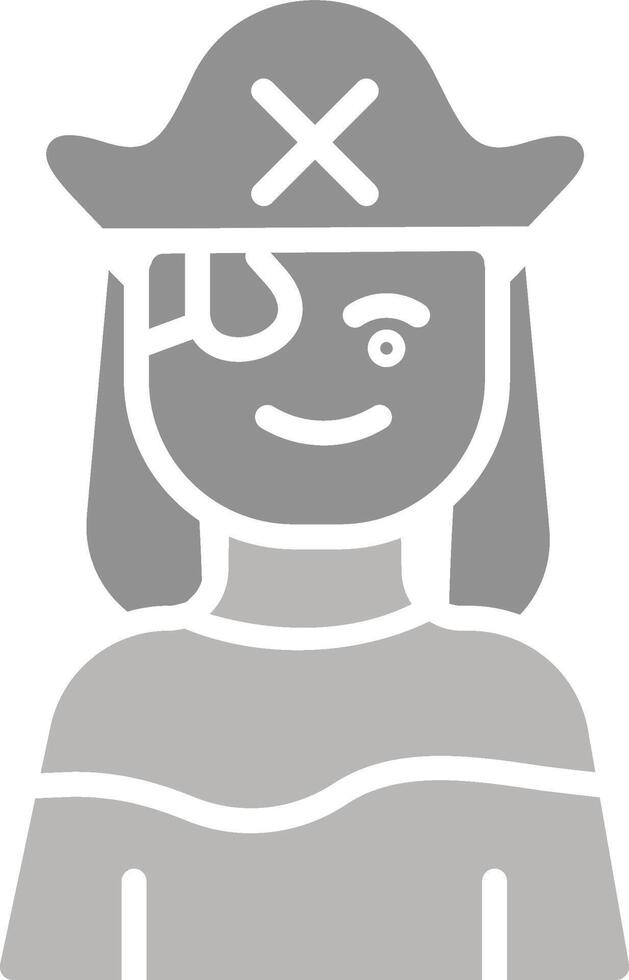 Female Pirate Vector Icon