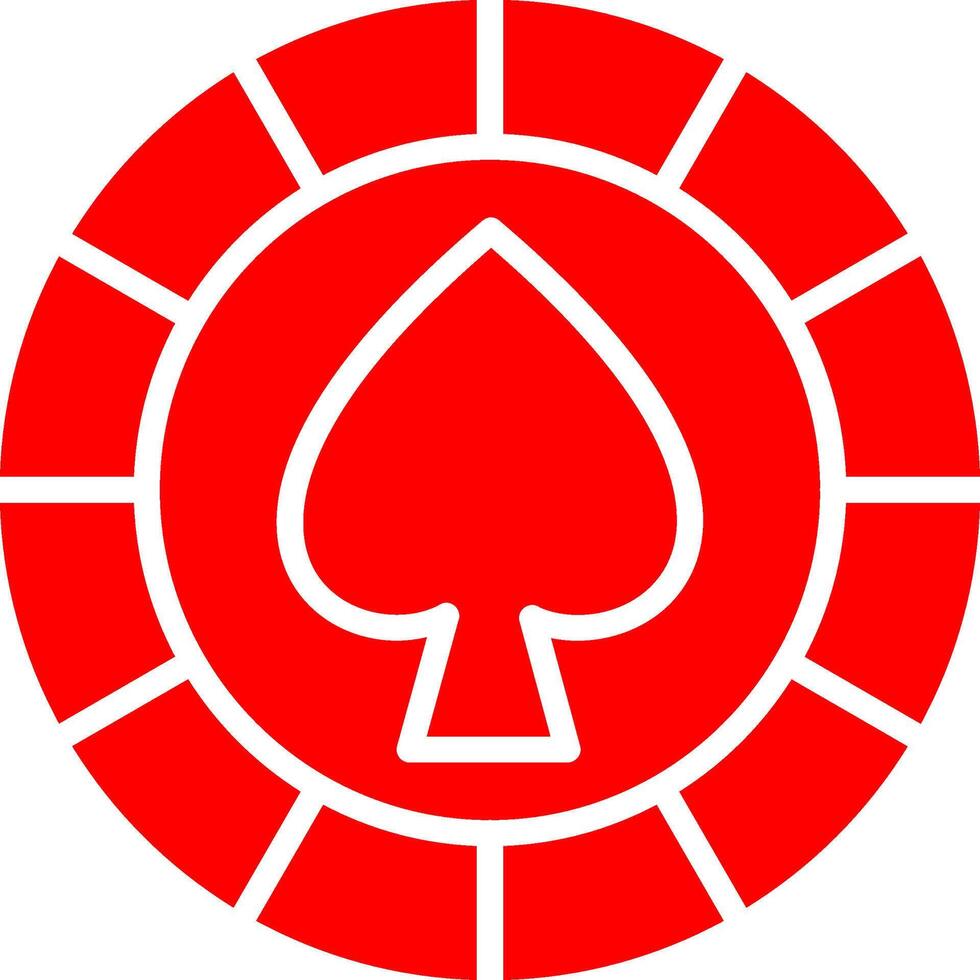 Spade Chip Vector Icon