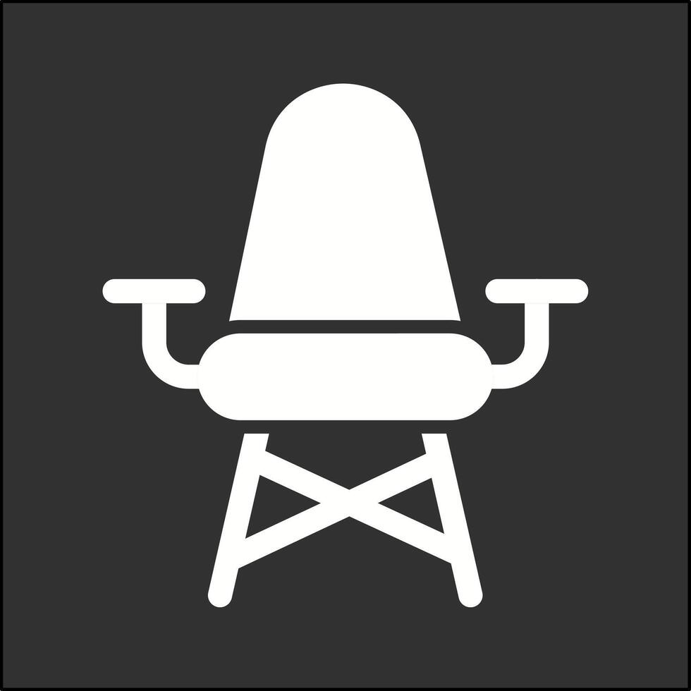 icono de vector de silla elegante