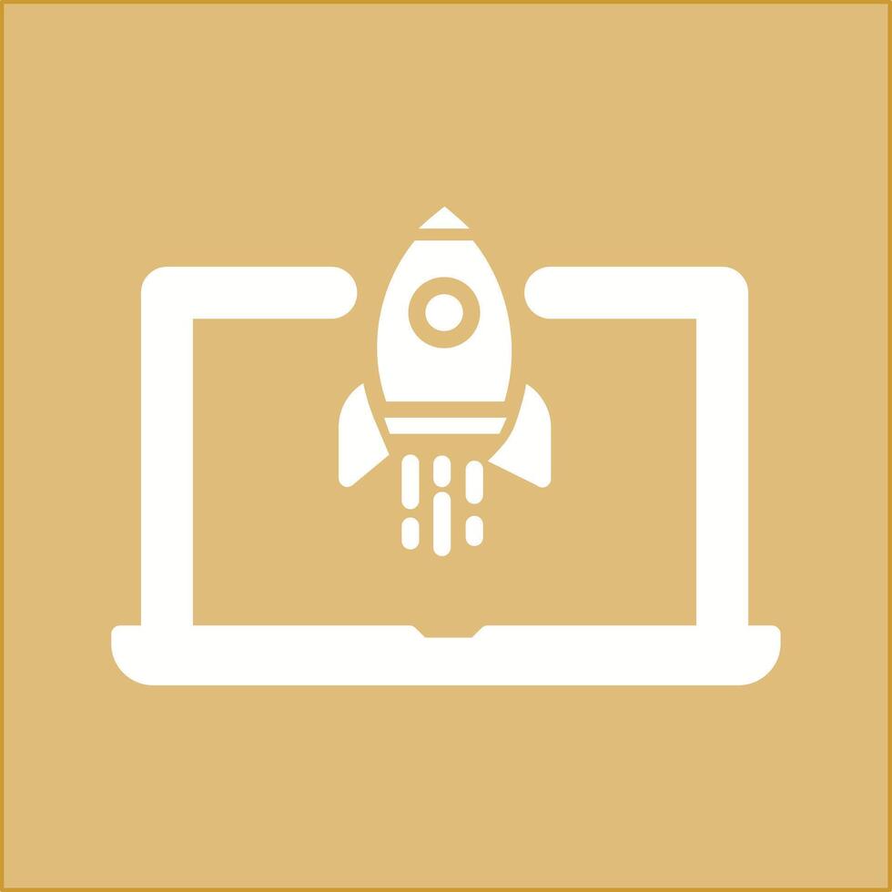 Laptop Startup Vector Icon