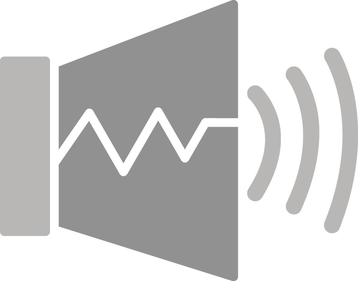 audio en icono de vector