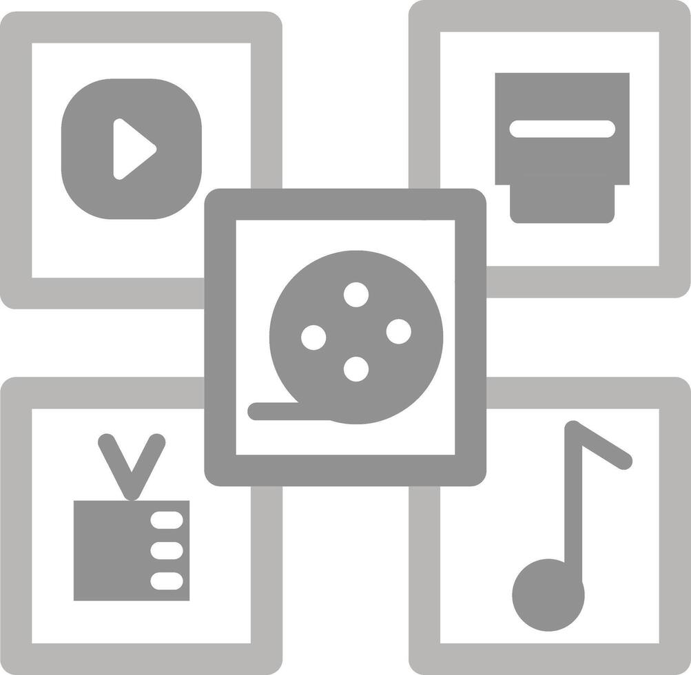 icono de vector multimedia