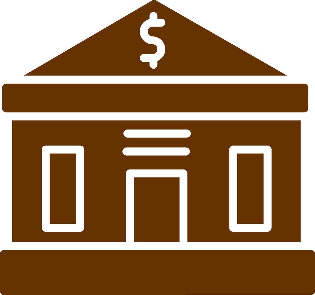 Bank Building Vector Icon