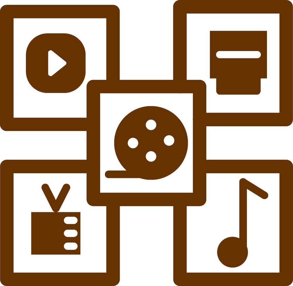 icono de vector multimedia