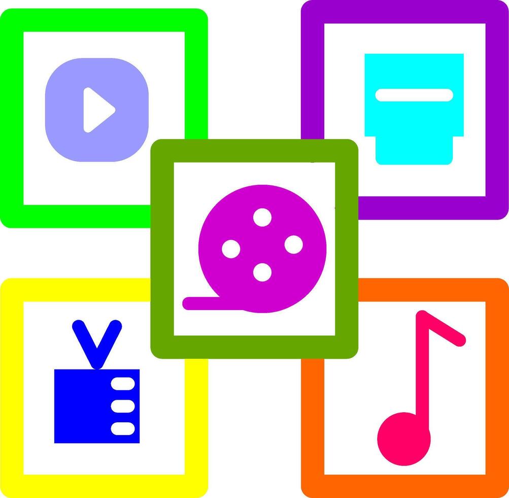 icono de vector multimedia