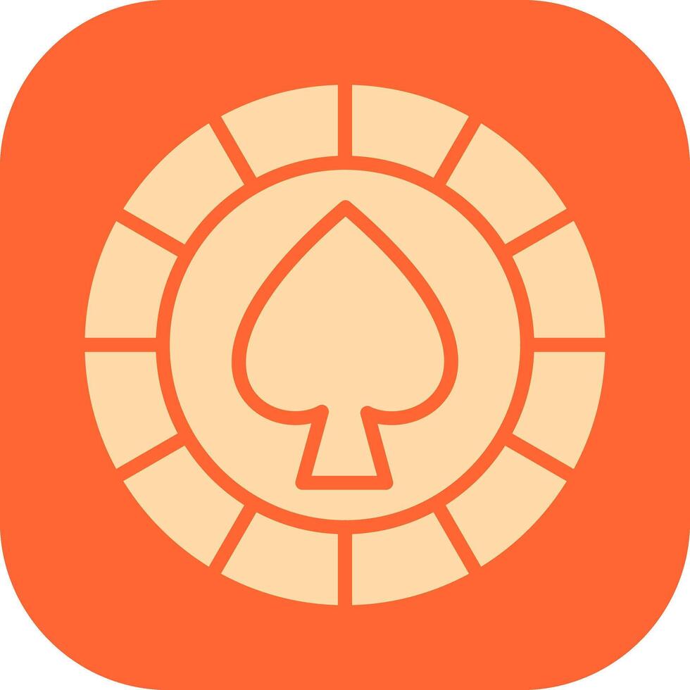 Spade Chip Vector Icon