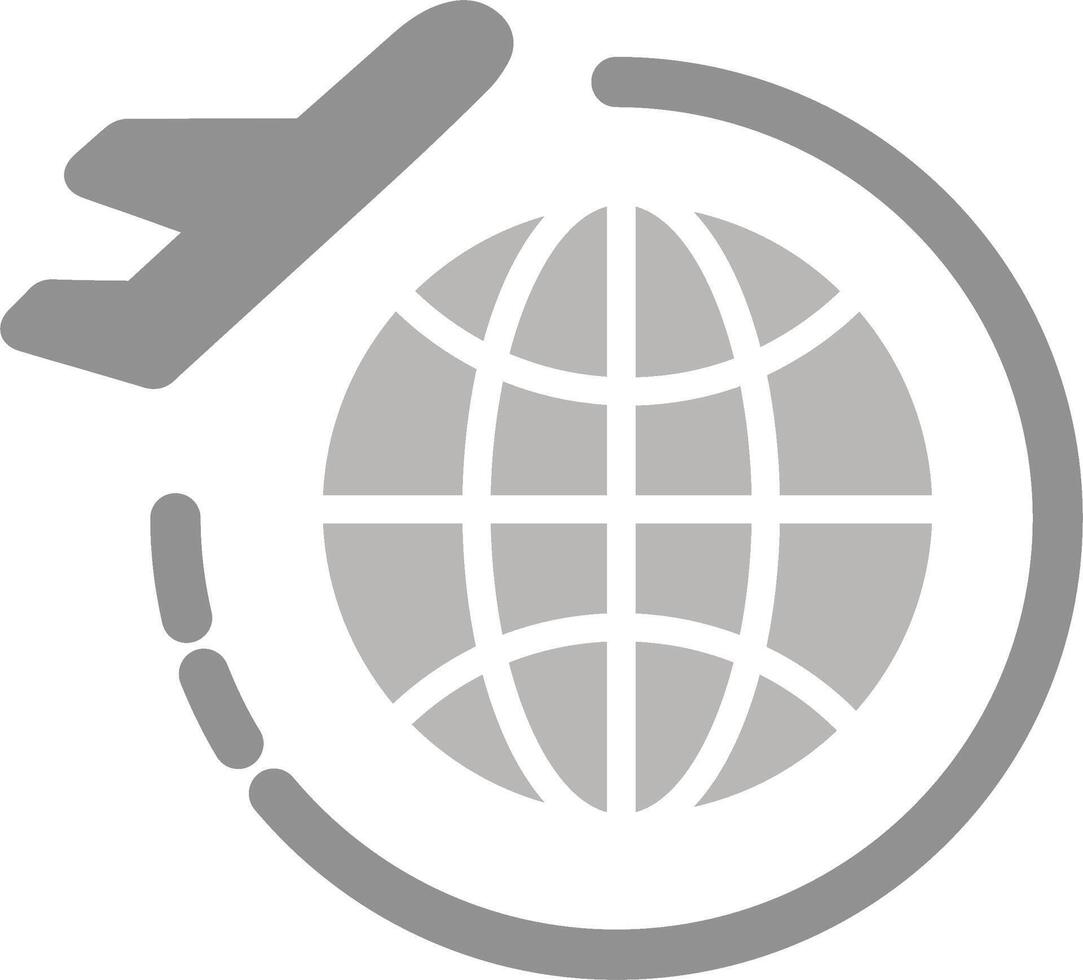 icono de vector de vuelos de viaje redondo