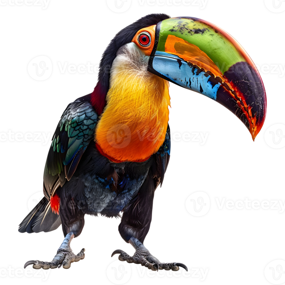 AI generated 3D Rendering of a Toco Toucan on Transparent Background - Ai Generated png