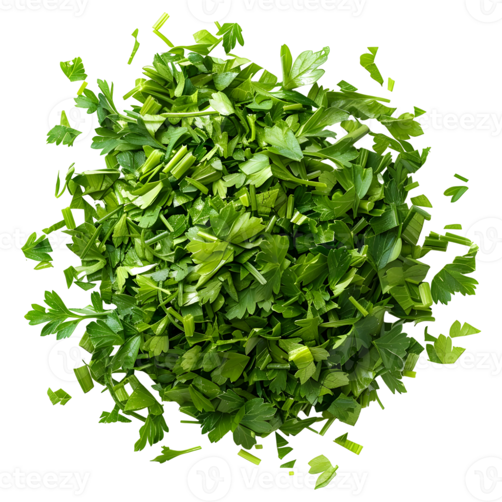 AI generated 3D Rendering of a Chopped Parsley on Transparent Background - Ai Generated png