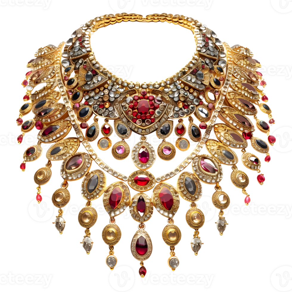 AI generated 3D Rendering of a Indian Traditional Jewelry on Transparent Background - Ai Generated png