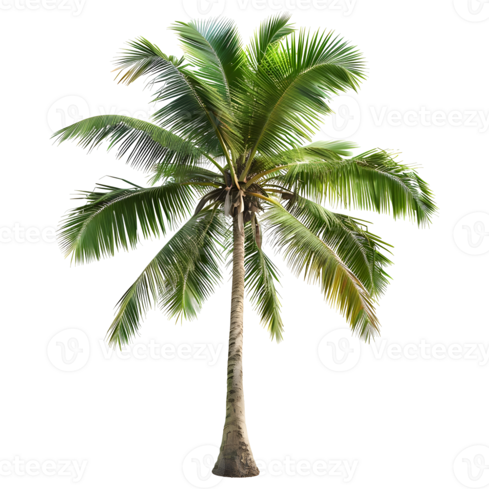 ai gegenereerd 3d renderen van een palm boom Aan transparant achtergrond - ai gegenereerd png