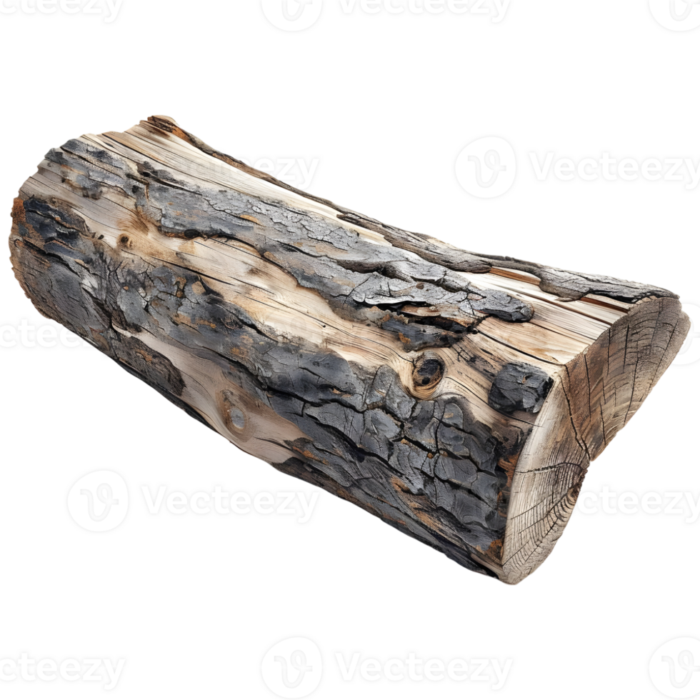 AI generated 3D Rendering of a Large Wood Piece of a Tree on Transparent Background - Ai Generated png