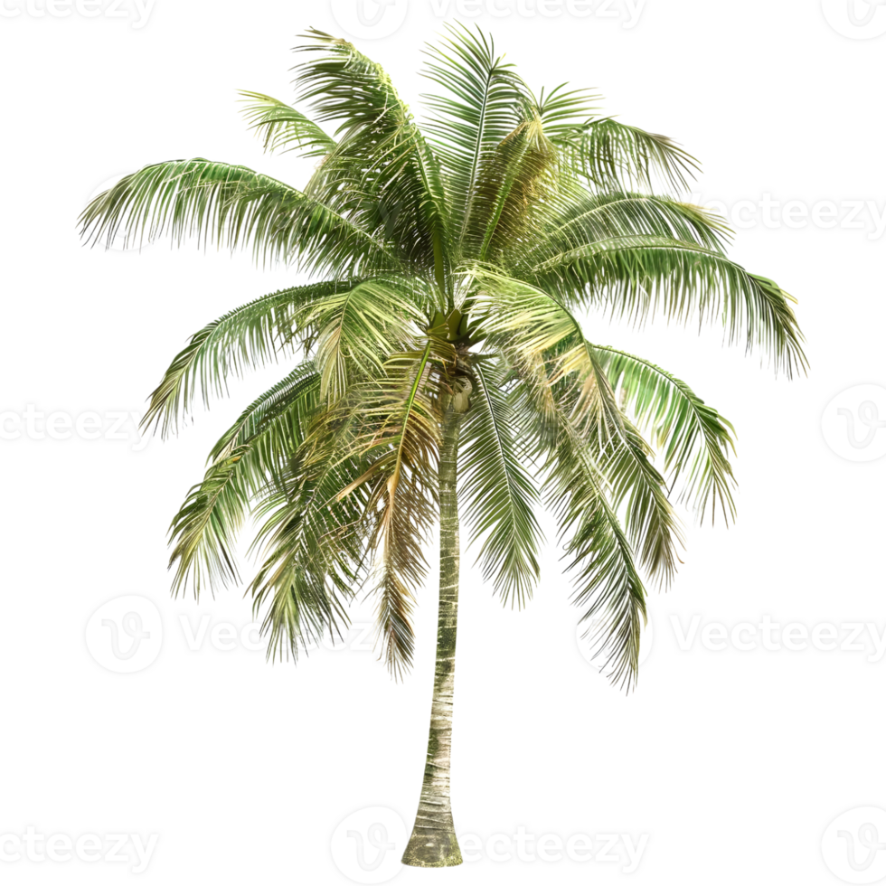 AI generated 3D Rendering of a Palm Tree on Transparent Background - Ai Generated png