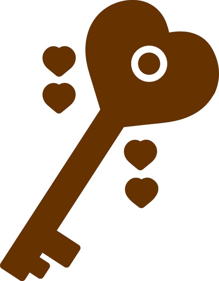 Love Key Vector Icon