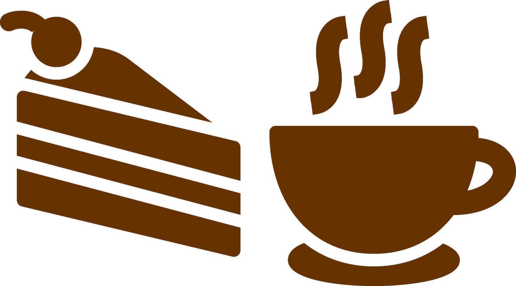 icono de vector de café servido
