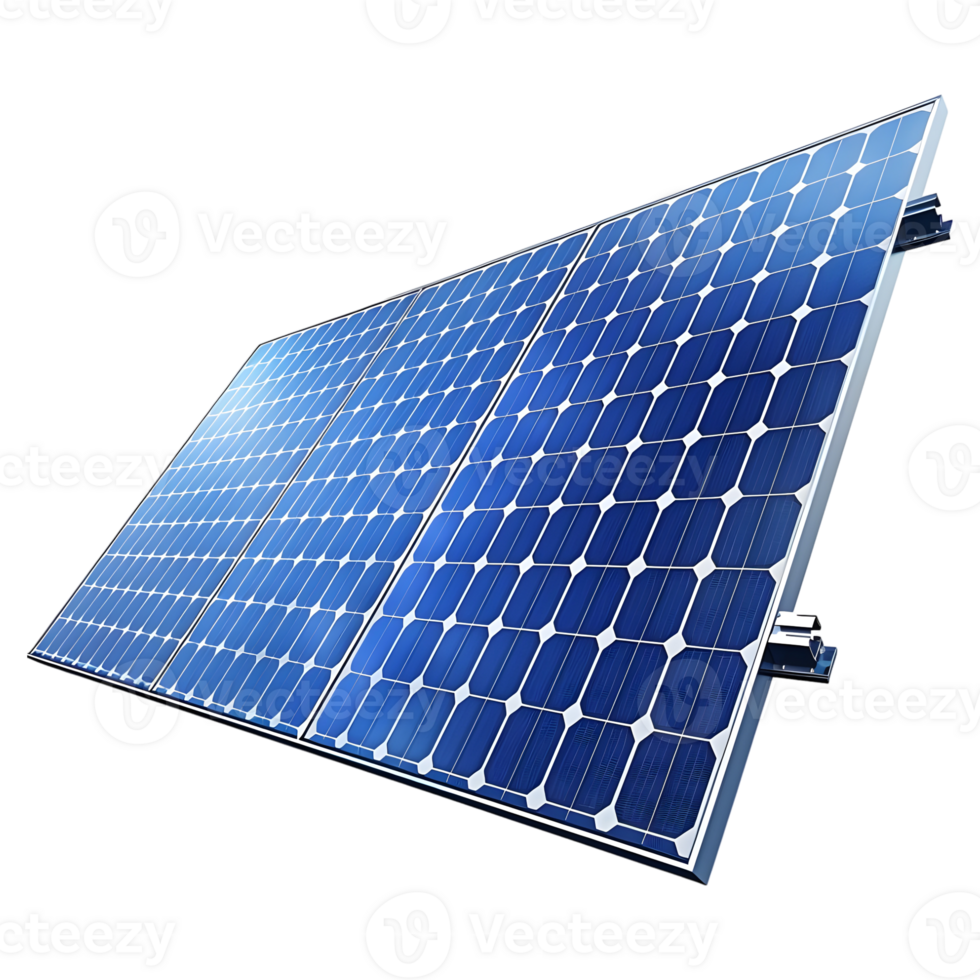 AI generated 3D Rendering of a Solar Panel on Transparent Background - Ai Generated png