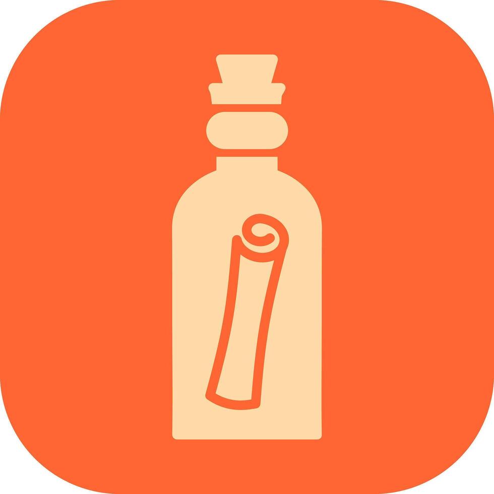 Scroll in Bottle Vector Icon