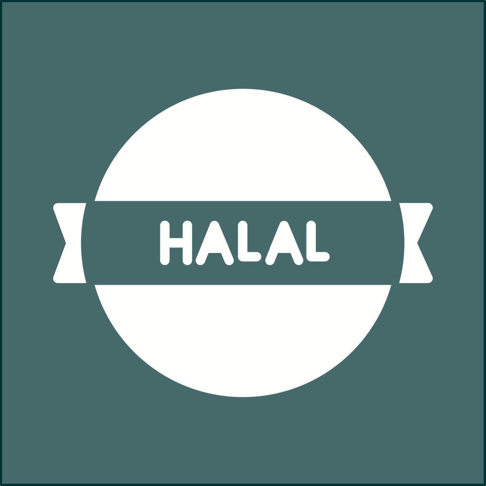 icono de vector de etiqueta halal