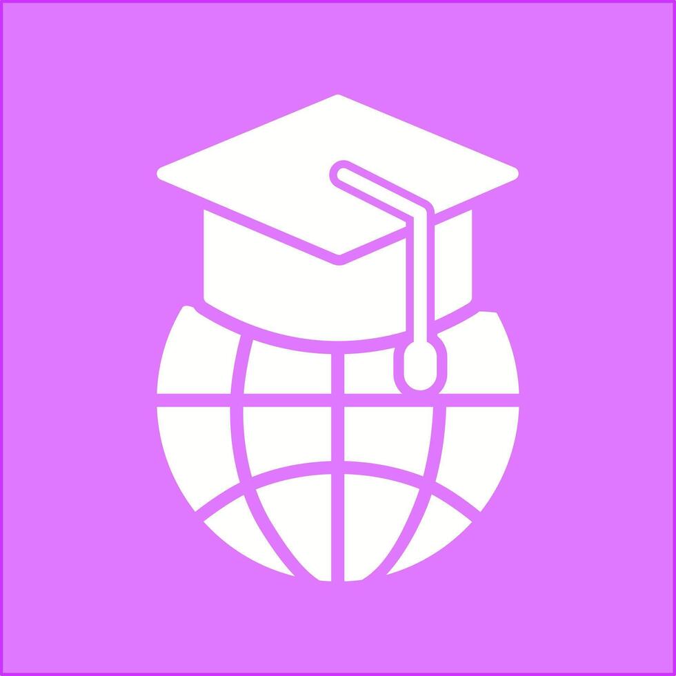 icono de vector de educación global