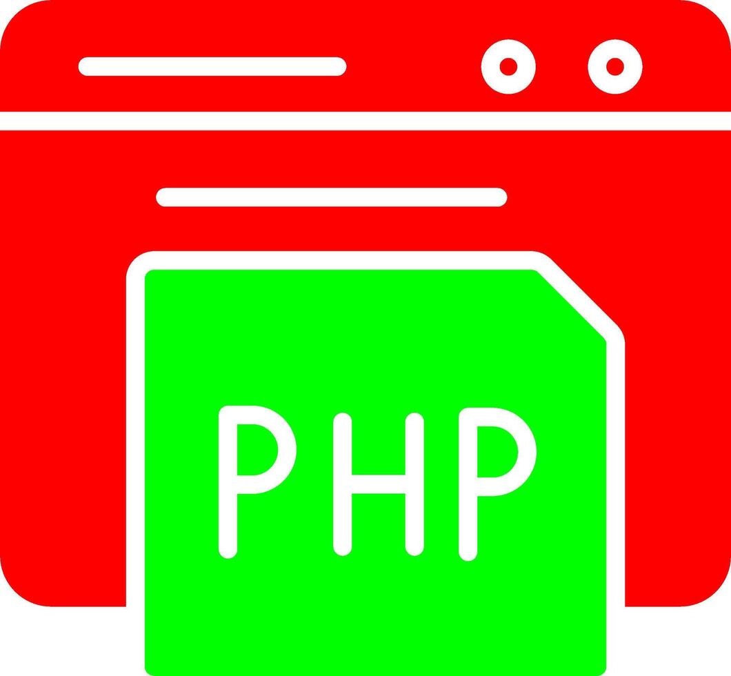 icono de vector de php