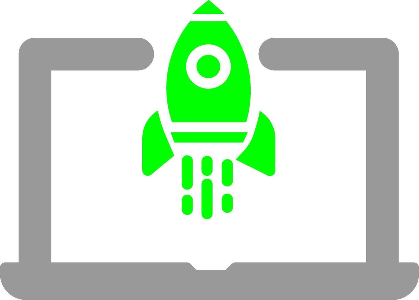 Laptop Startup Vector Icon