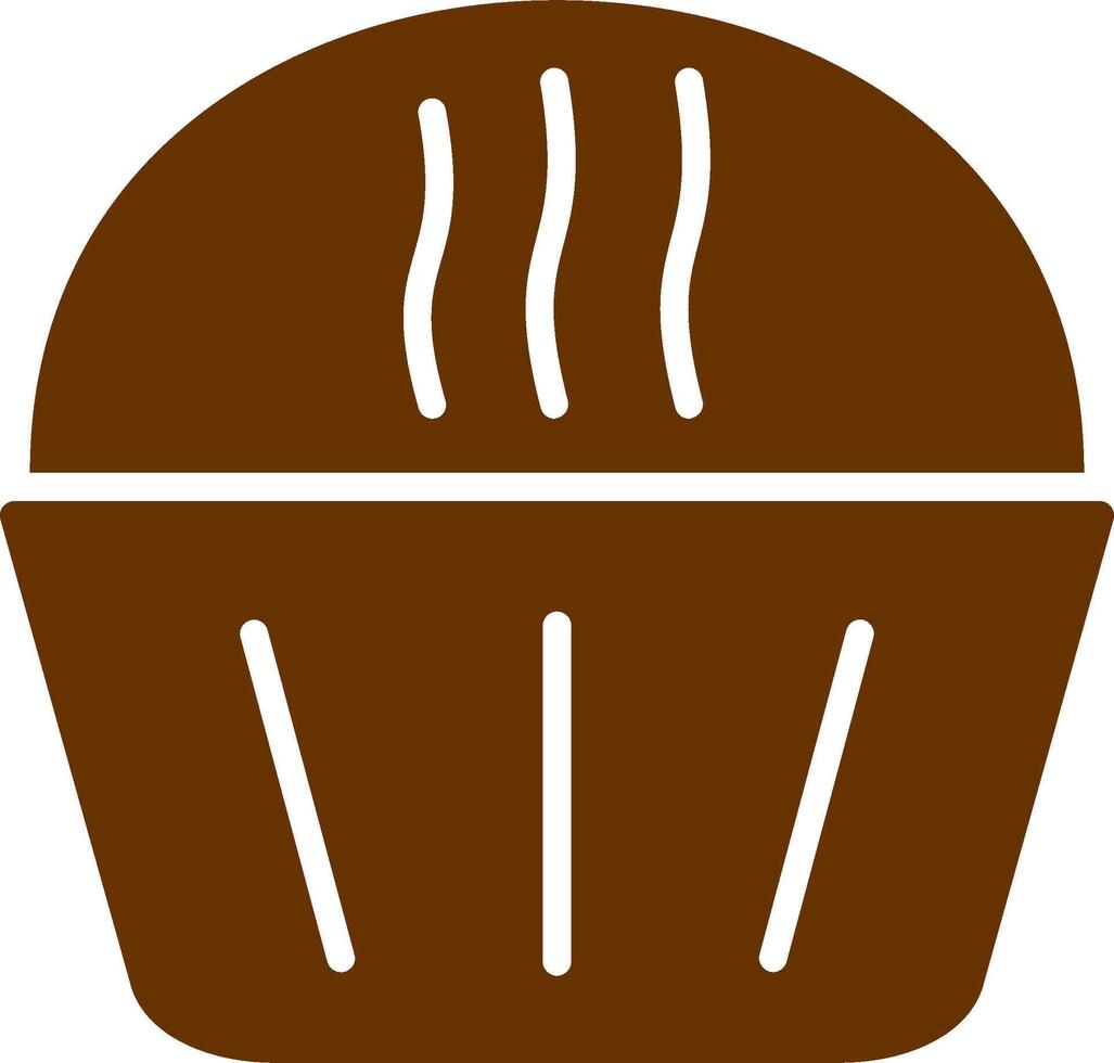 icono de vector de muffin de crema