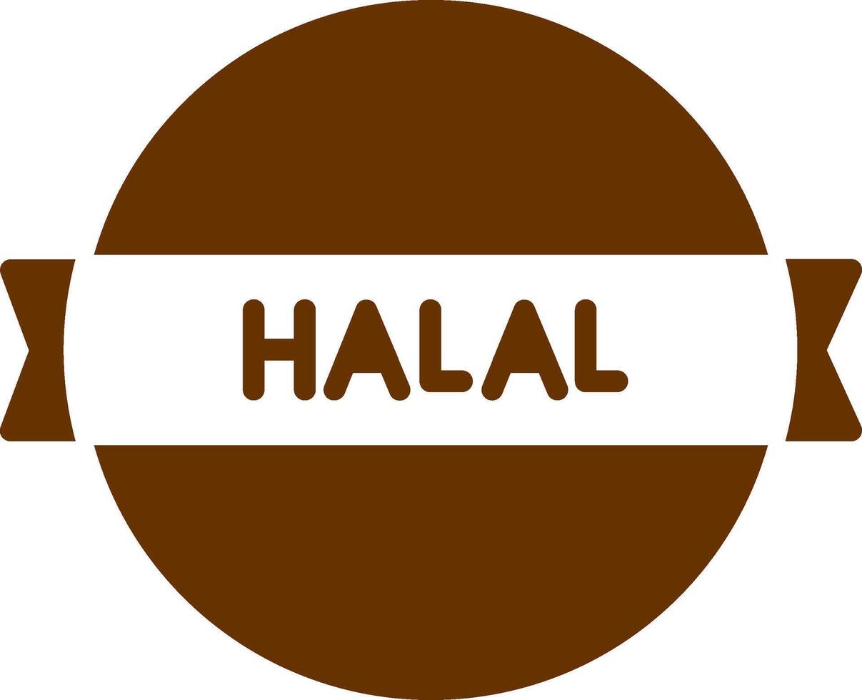 Halal Sticker Vector Icon