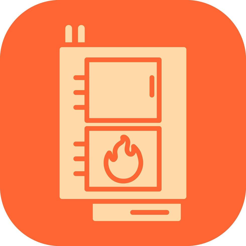 Solid Fuel Boiler Vector Icon