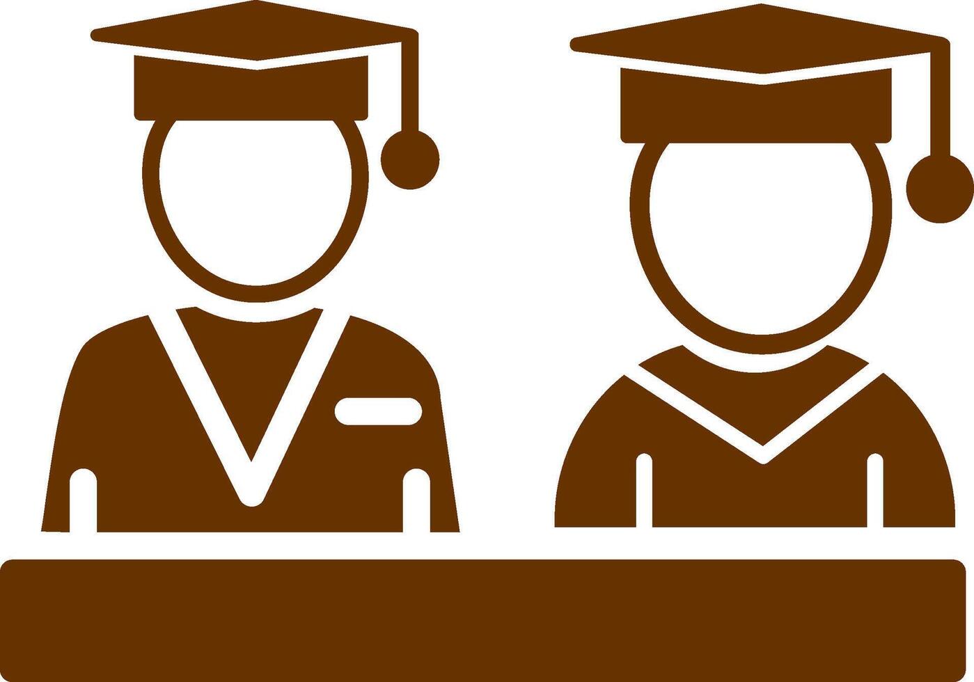 Students Sitting Vector Icon