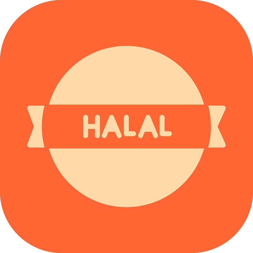 Halal Sticker Vector Icon