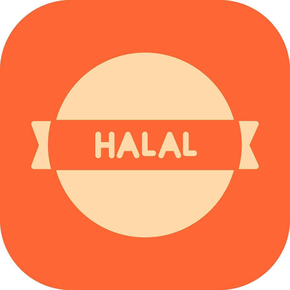 Halal Sticker Vector Icon