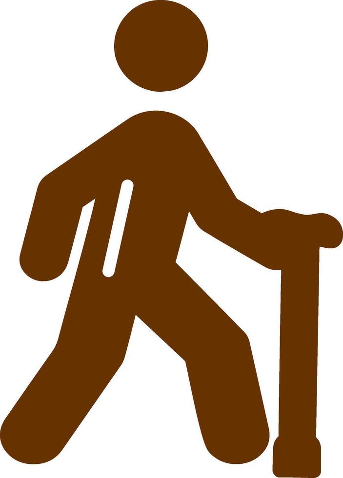 Walking Stick Vector Icon