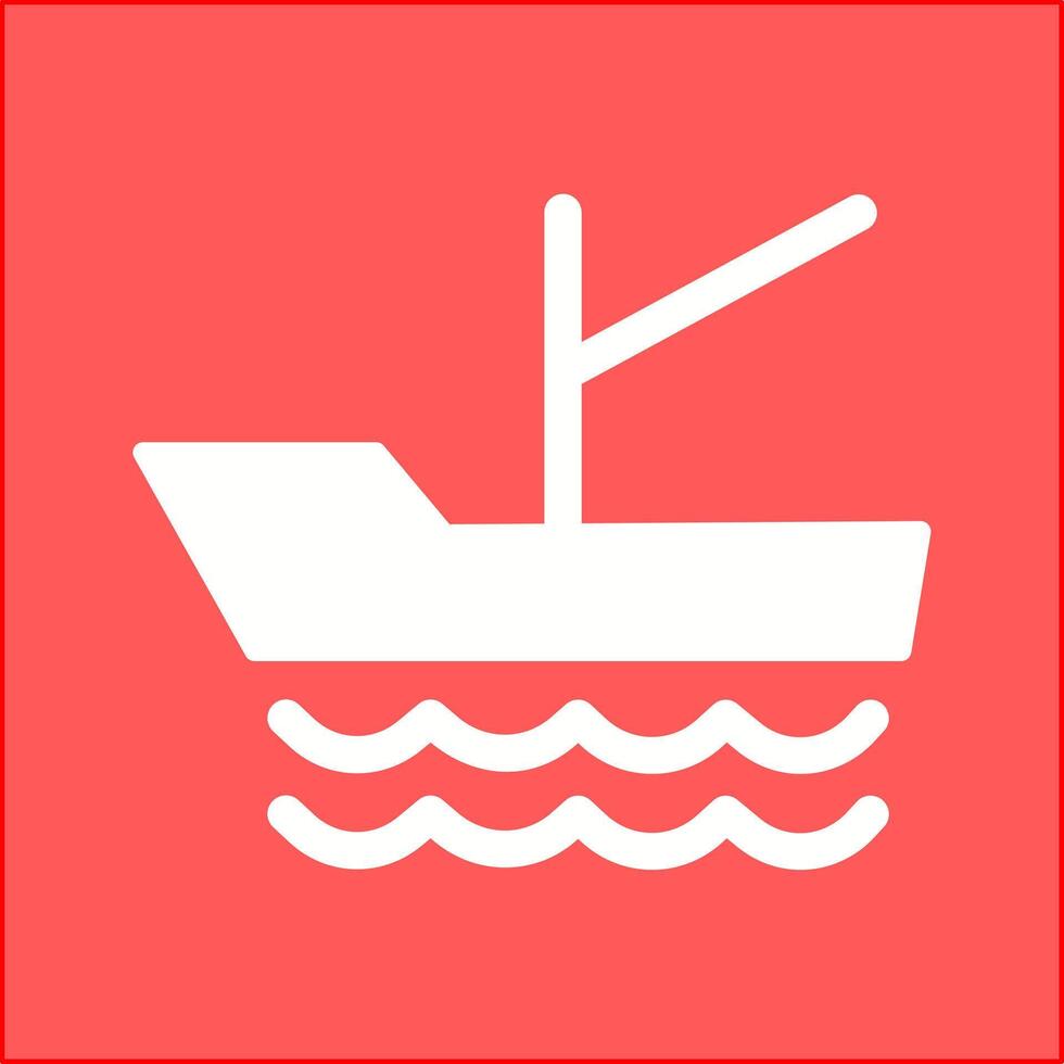 icono de vector de barco