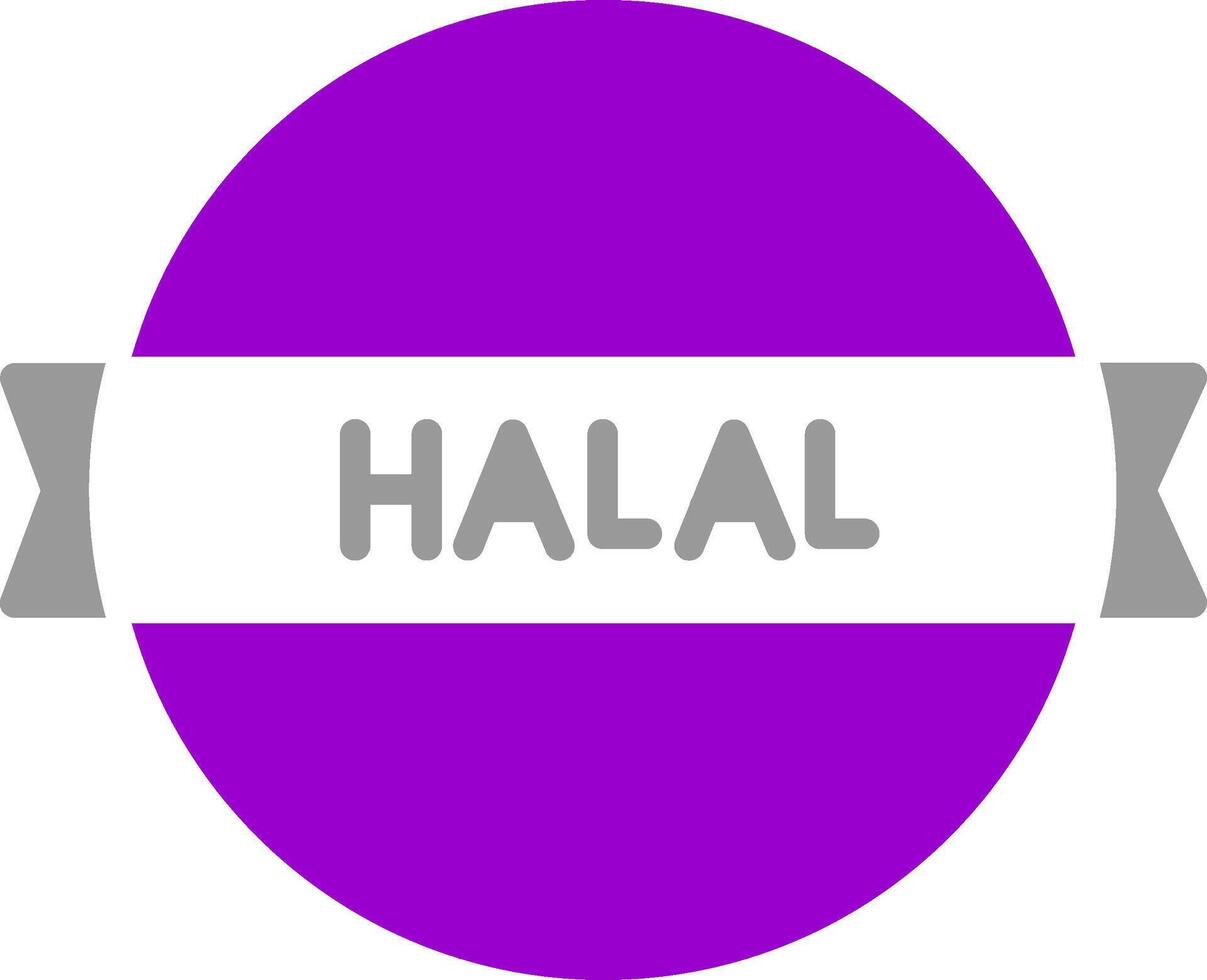 Halal Sticker Vector Icon