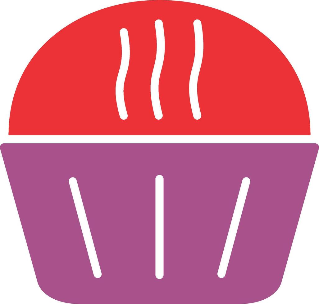 icono de vector de muffin de crema